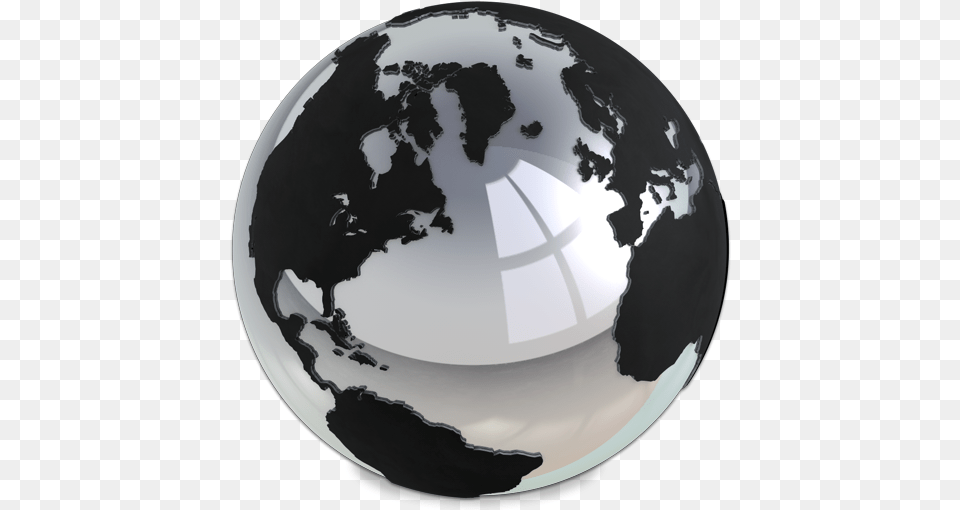 Silver World Icon World Icon, Sphere, Astronomy, Outer Space, Planet Free Png
