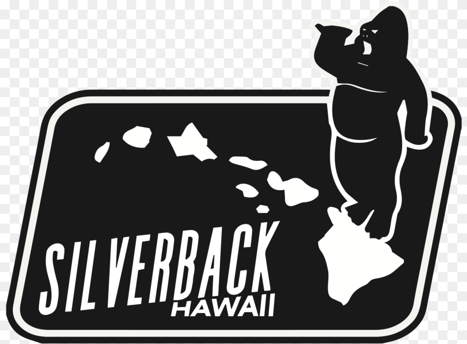 Silverback Hawaii Hi Hawaii, Sticker, Stencil, Person, Bag Png Image