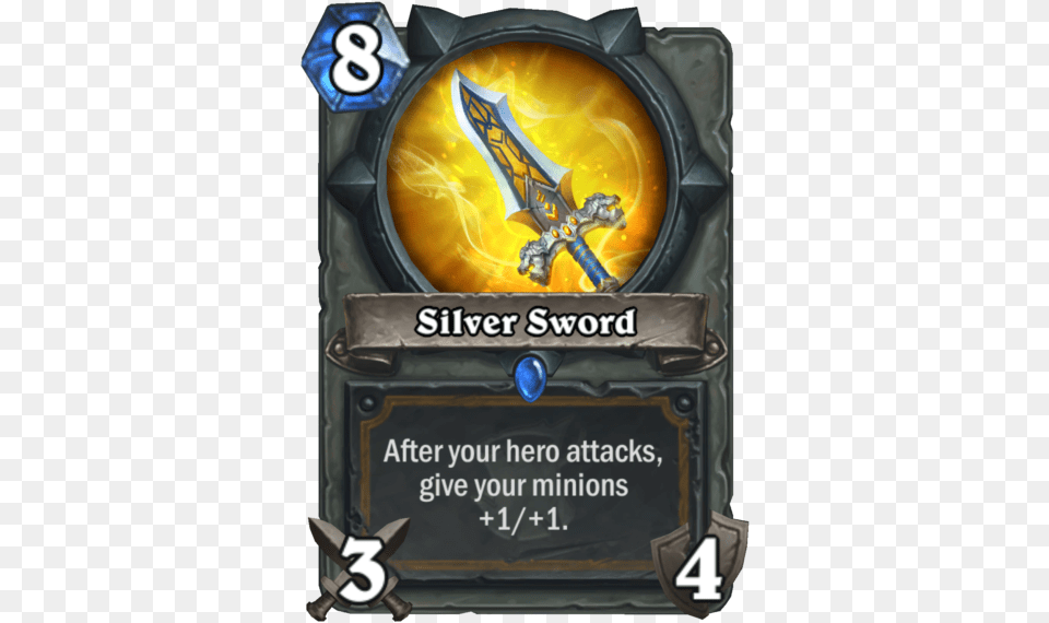 Silversword Enus 768x768 Hearthstone Warrior Legendary Weapon, Sword, Blade, Dagger, Knife Free Png
