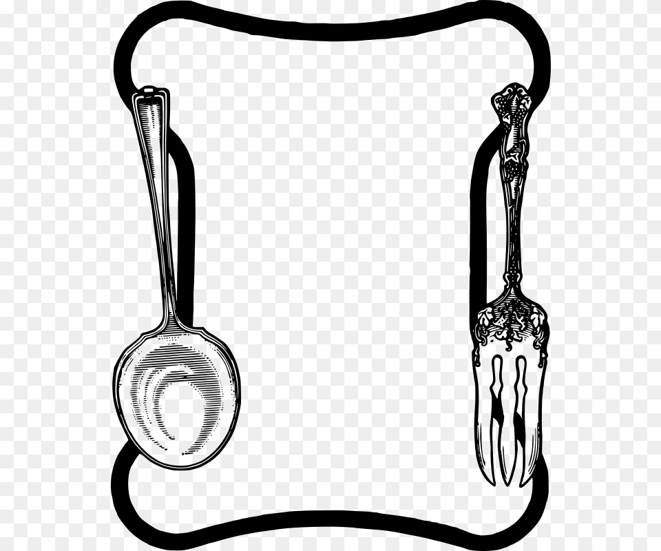 Silverware Clip Art Border, Cutlery, Fork, Spoon, E-scooter Free Transparent Png