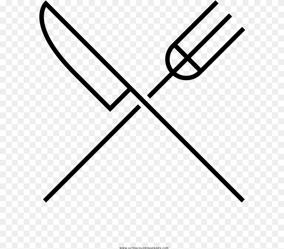 Silverware Coloring, Gray Png