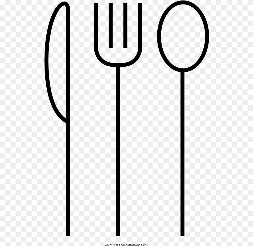 Silverware Coloring, Gray Png Image