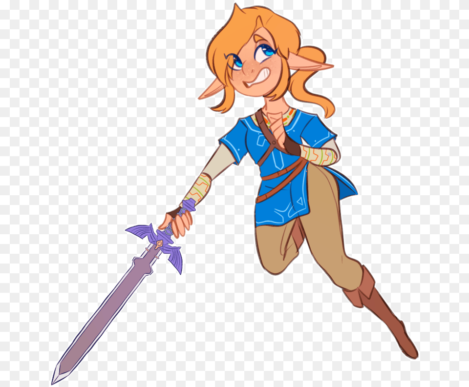 Silvestry Some Times I Hop Back Into The Legend Of Zelda Breath Of The Wild, Weapon, Sword, Book, Comics Free Transparent Png