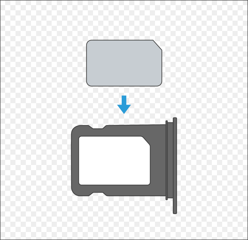 Sim Card Placed Chip Side Down Onto The Sim Card Tray Iphone Xs, Computer Hardware, Electronics, Hardware, Screen Free Transparent Png