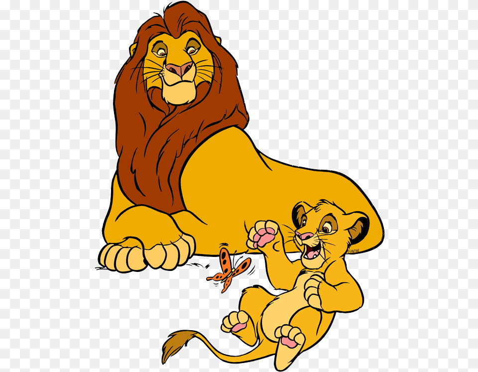 Simba And Mufasa Clipart, Animal, Lion, Mammal, Wildlife Png Image
