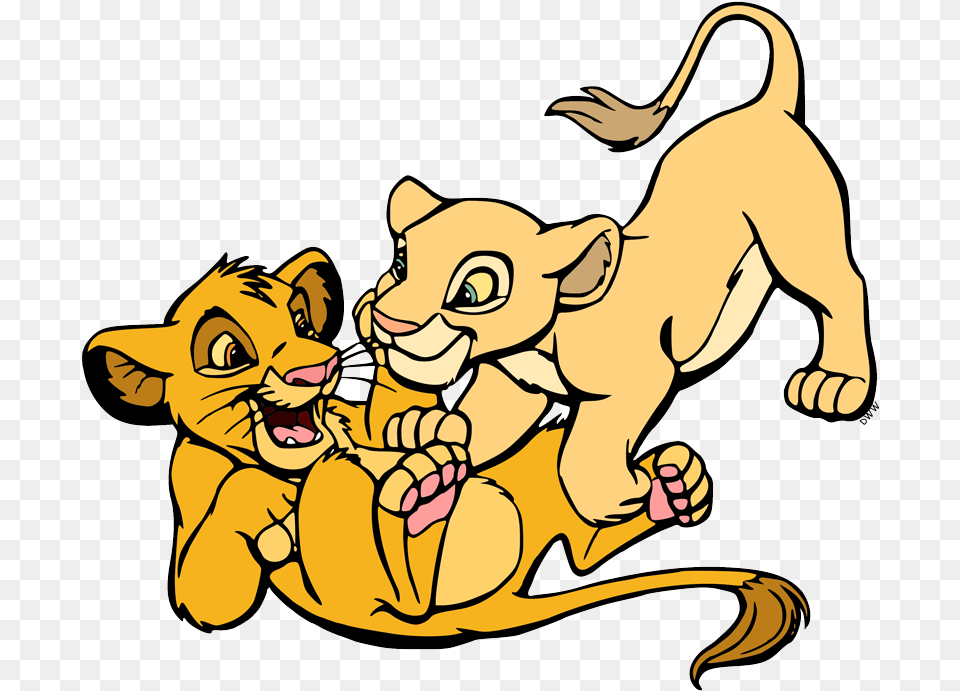 Simba And Nala Playing, Animal, Face, Head, Lion Free Png Download