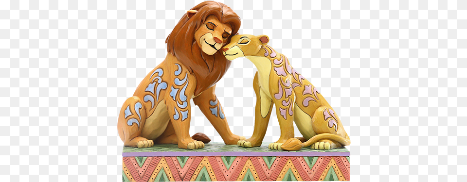 Simba And Nala Snuggling Figurine Simba And Nala Figure, Animal, Lion, Mammal, Wildlife Free Transparent Png