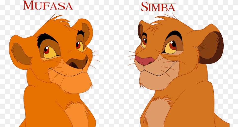 Simba Mufasa Cub Comparison By Demiidee Mufasa Cub, Cartoon, Animal, Lion, Mammal Free Png