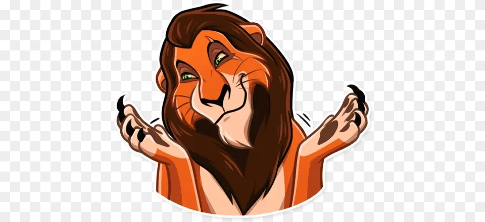 Simba Whatsapp Stickers Scar Lion King Emoji, Adult, Female, Person, Woman Png