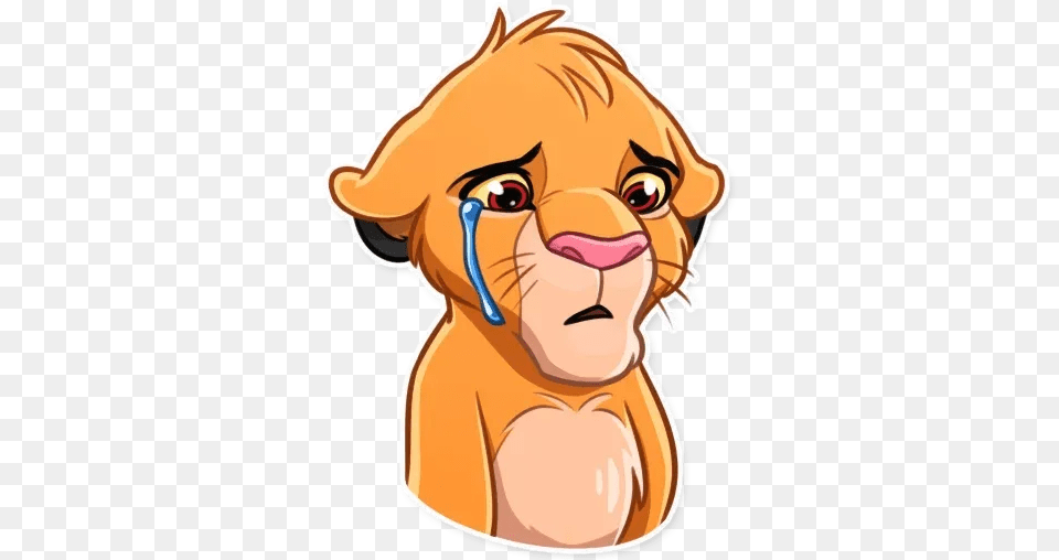 Simba Whatsapp Stickers Stickers Cloud Sticker Whatsapp Simba, Baby, Person, Head, Face Free Transparent Png