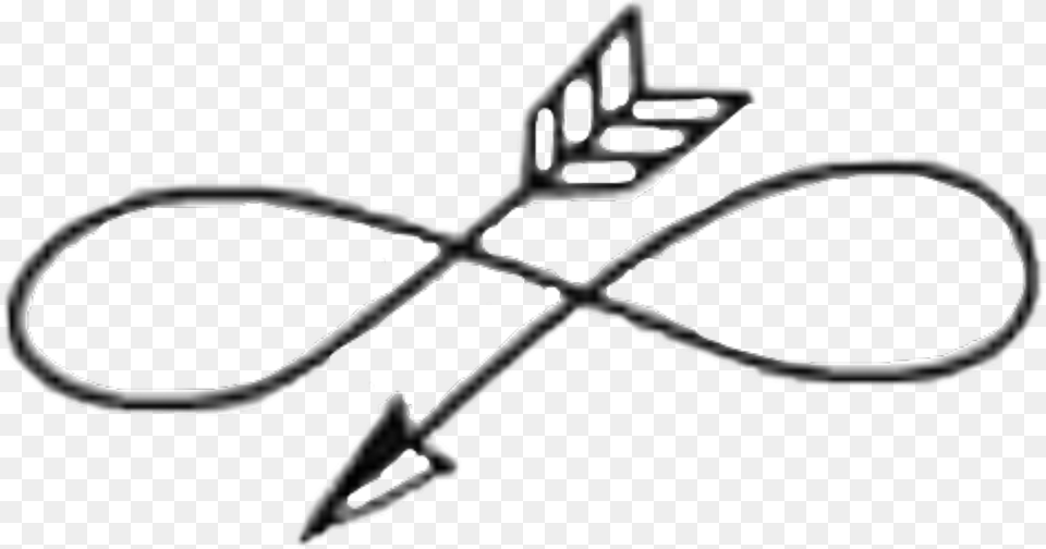 Simbolo Infinito Con Flecha Clipart Arrow Infinity Tattoo Design, Text, Bow, Weapon Png Image