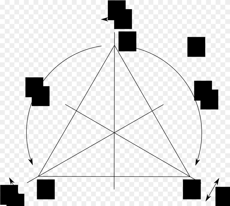Simetrias Do Tringulo Diagram, Gray Free Png Download