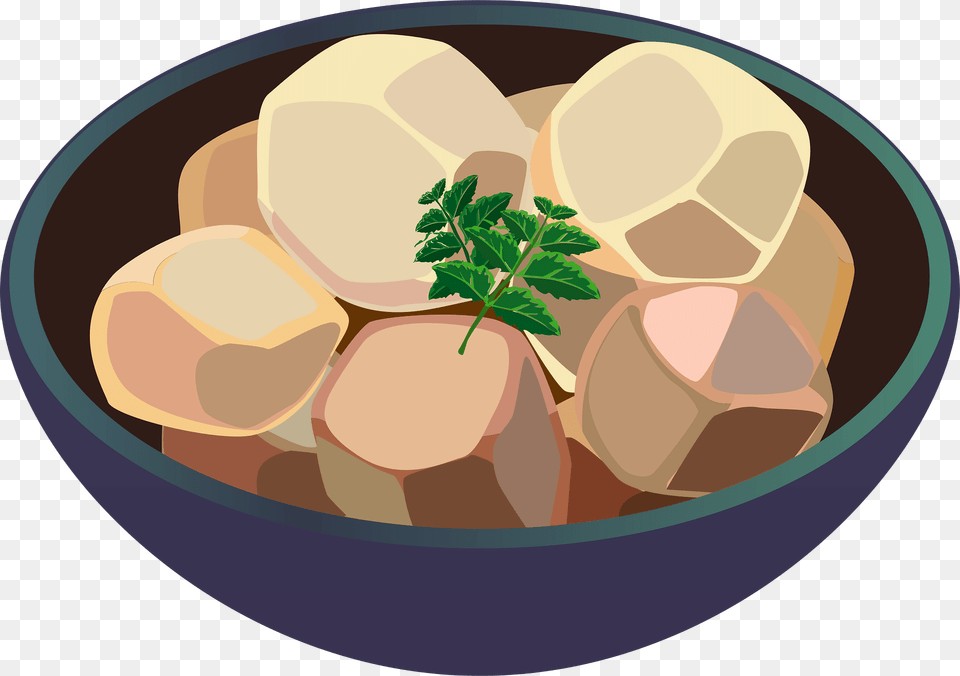 Simmered Taro Food Clipart, Leaf, Plant, Meal, Herbal Free Transparent Png