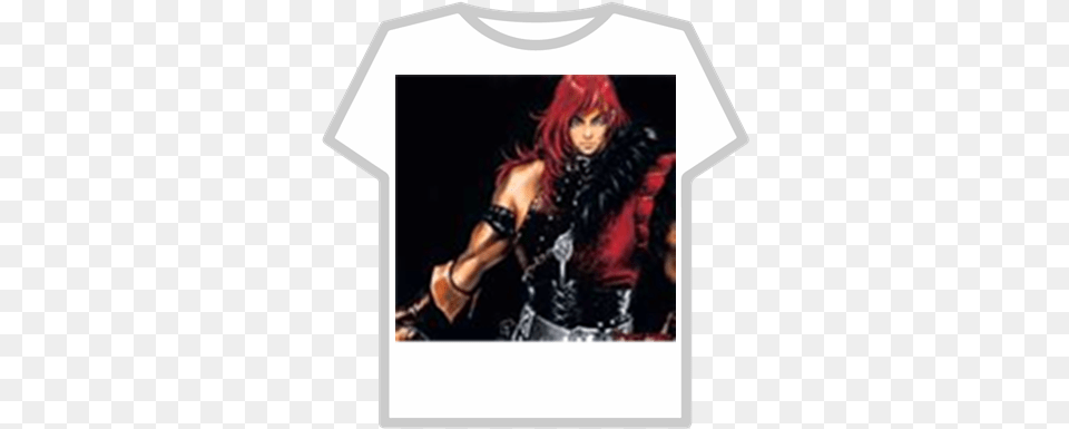 Simon Belmont Hoodie Red Roblox T Shirt, Adult, T-shirt, Person, Female Png Image