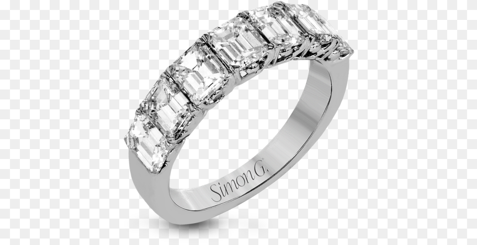 Simon G 18k White Gold Classic Design Emerald Cut Diamond Simon G Engagement Ring, Accessories, Gemstone, Jewelry, Platinum Free Png