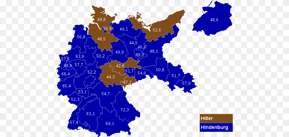 Simon Kuestenmacher 1932 German Presidential Election, Atlas, Chart, Diagram, Map Free Png Download