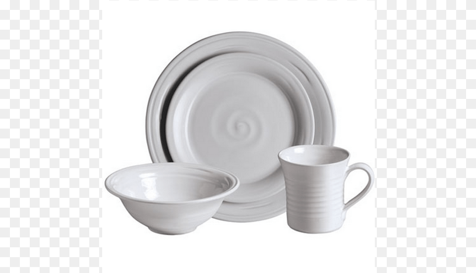 Simon Pearce Belmont Dinnerware Belmont Dove 4 Piece Place Setting With Pasta Bowl, Art, Cup, Porcelain, Pottery Free Png