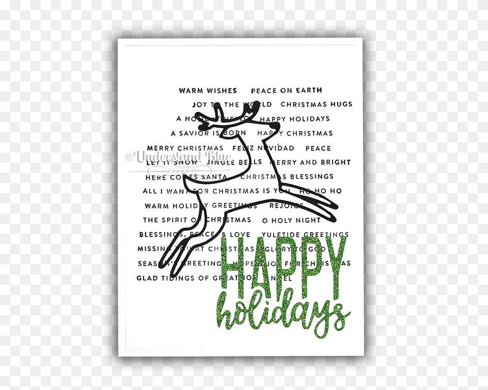 Simon Says Clear Stamps Tiny Words Christmas Card Full Illustration, Page, Text, Advertisement, Poster Png Image