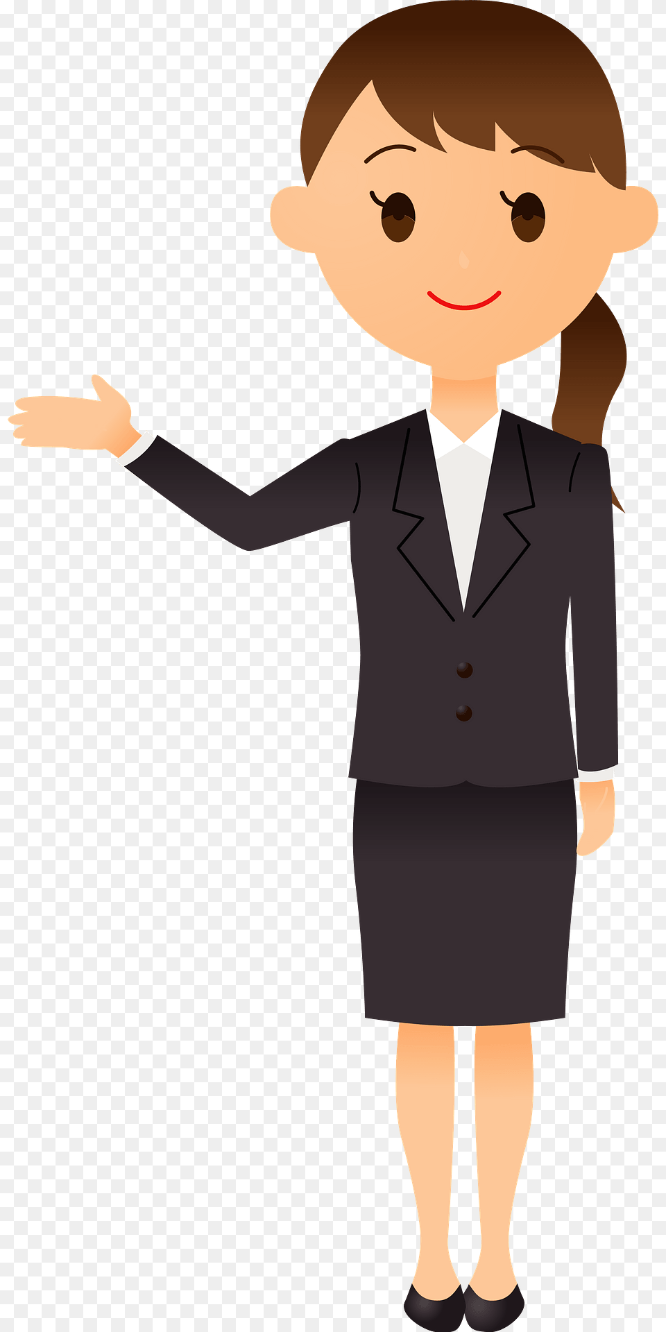 Simone Businesswoman Acting As A Guide Clipart, Clothing, Suit, Formal Wear, Person Free Png