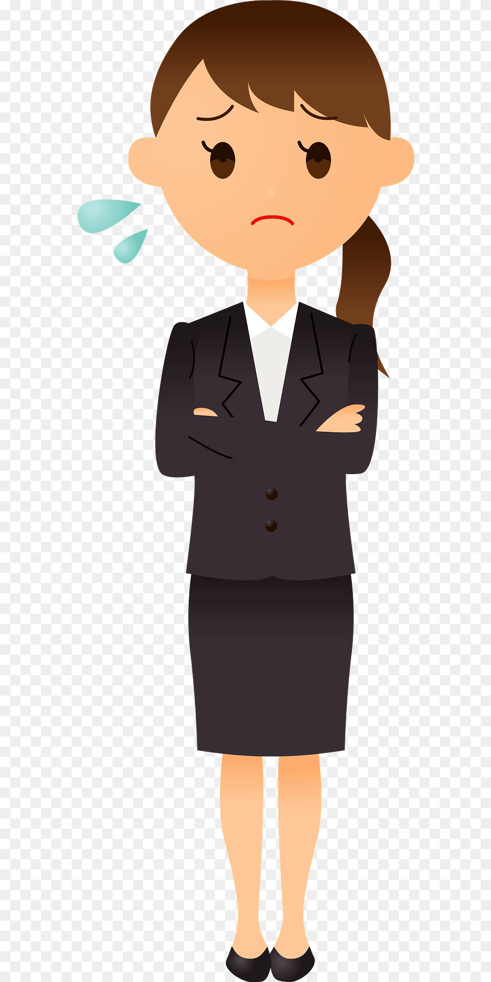 Simone Businesswoman Is Troubled Clipart, Clothing, Formal Wear, Suit, Person Png