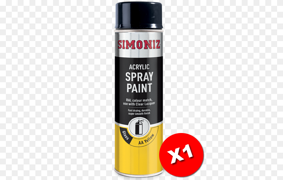 Simoniz Aa Van Gloss Yellow Acrylic Aerosol Spray Paint, Can, Spray Can, Tin, Bottle Png Image