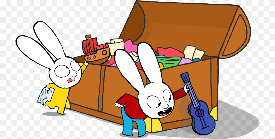 Simonrabbit Gaspar Baul Juguetes Simon The Rabbit Gaspard, Treasure, Baby, Person, Cartoon Free Png