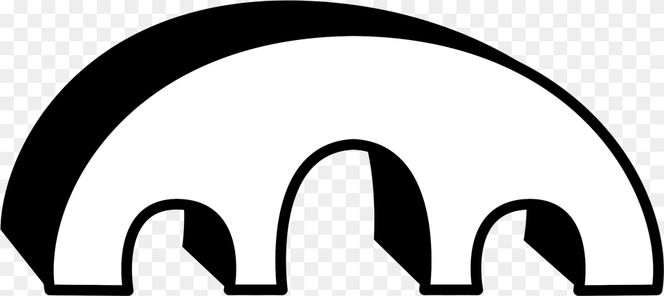 Simple 3d Bridge In Black Amp White Clip Arts Hitam Putih Simple, Logo, Hot Tub, Tub, Arch Png Image
