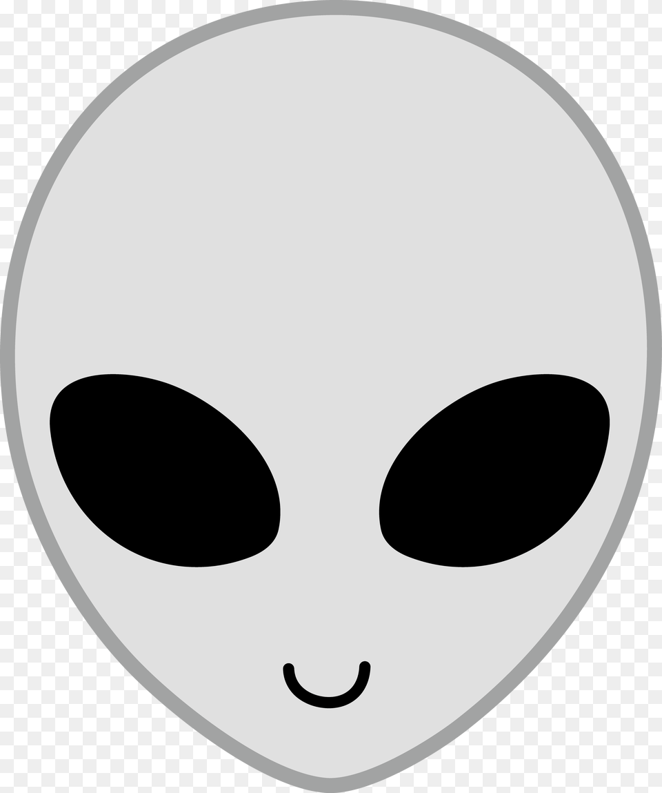 Simple Alien Drawing Happy Grey Alien Face, Mask Free Transparent Png