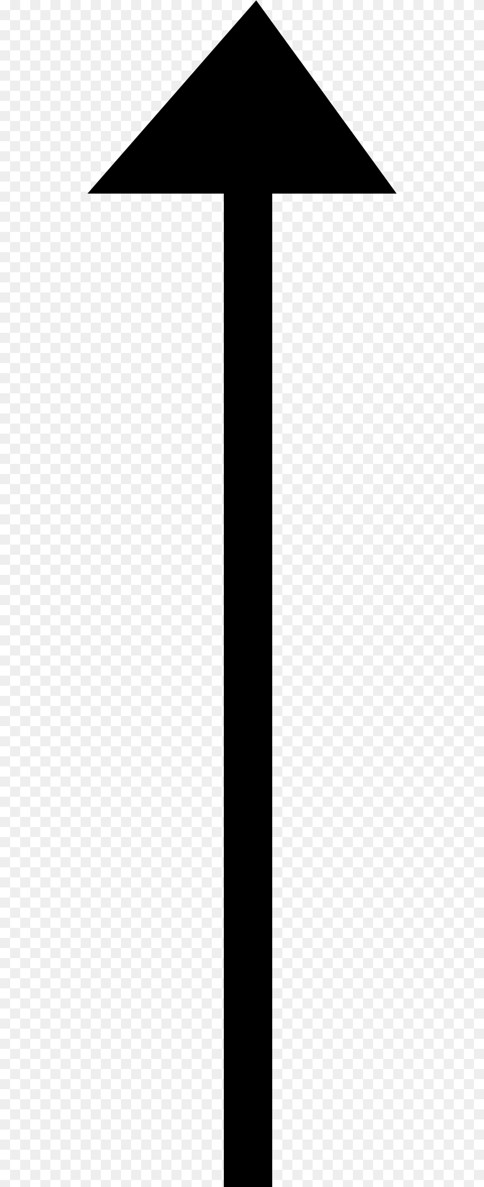 Simple Arrow Long Arrow Pointing Up, Gray Png