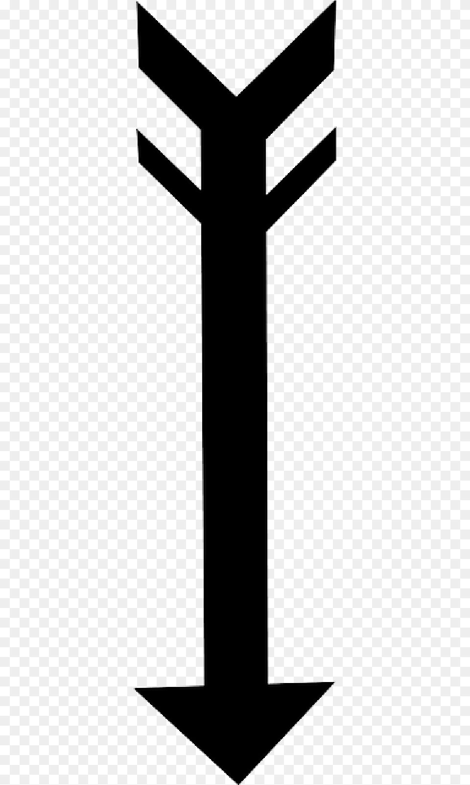 Simple Arrow Shapes Down Arrows Shape Cross, Furniture, Architecture, Pillar Free Transparent Png