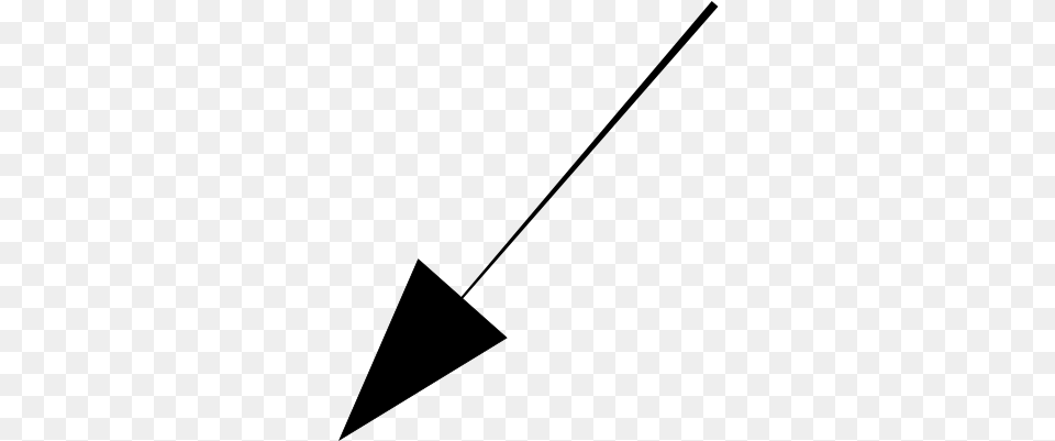 Simple Arrow Triangle, Gray Png