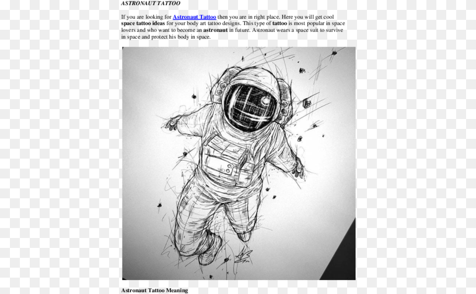 Simple Astronaut Tattoo Design, Art, Drawing, Person, Skin Free Transparent Png