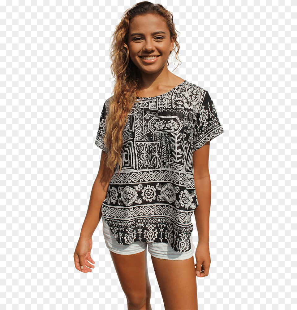 Simple Aztec Elephant, Adult, Shorts, Person, Female Png