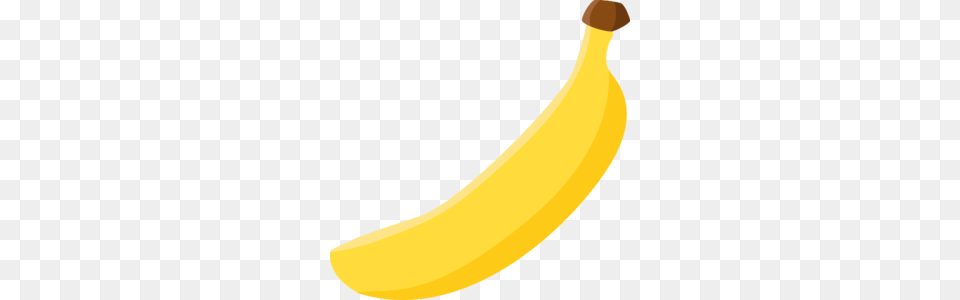 Simple Banana Clip Art, Food, Fruit, Plant, Produce Free Png Download