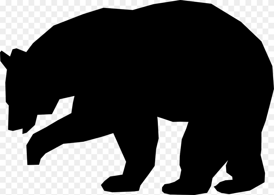 Simple Bear Silhouette, Animal, Mammal, Wildlife Free Png Download