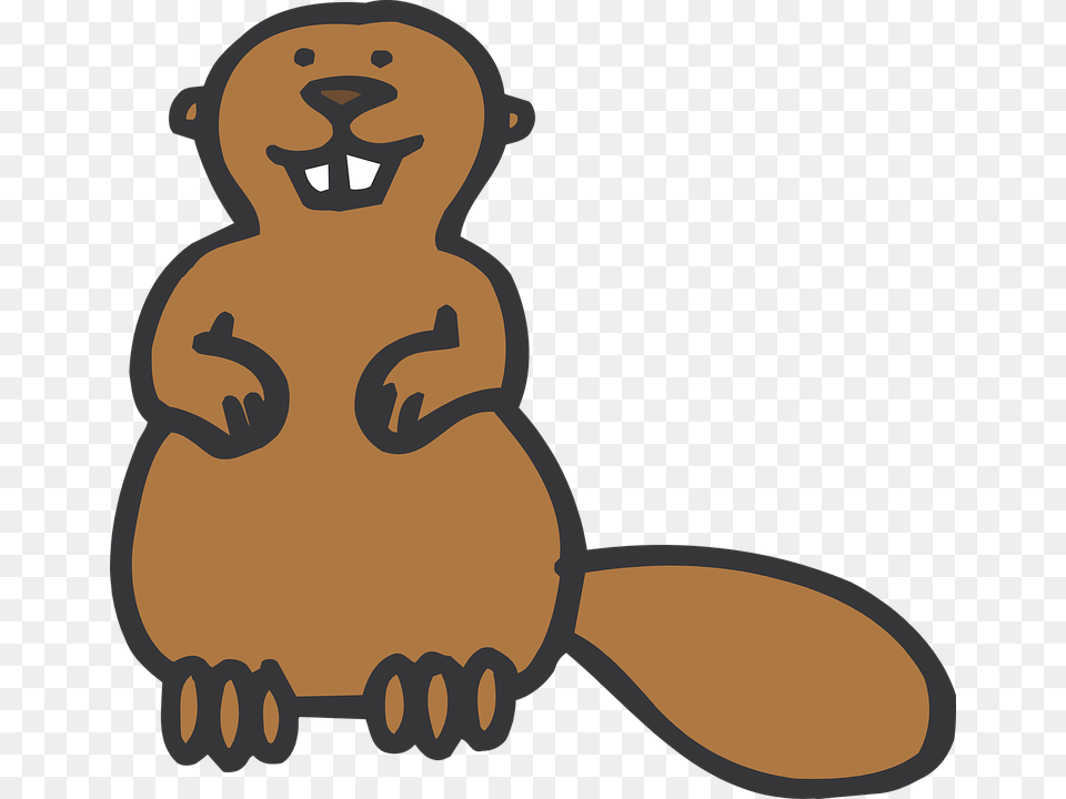 Simple Beaver Clipart, Animal, Mammal, Rodent, Wildlife Free Transparent Png
