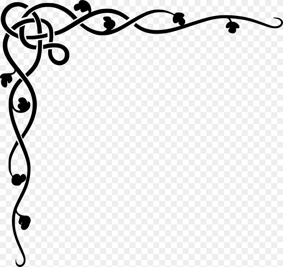 Simple Black And White Border Design, Gray Png Image