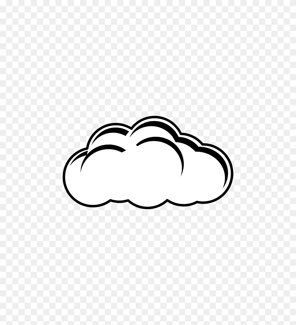 Simple Black And White Cloud Png Image