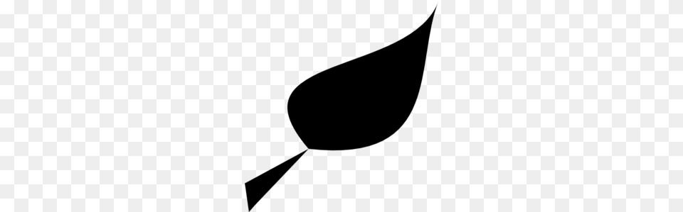 Simple Black Leaf Clip Art, Gray Png Image