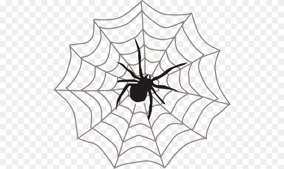 Simple Black Spider Sitting On His Net Tattoo Design, Spider Web, Animal, Invertebrate Free Transparent Png