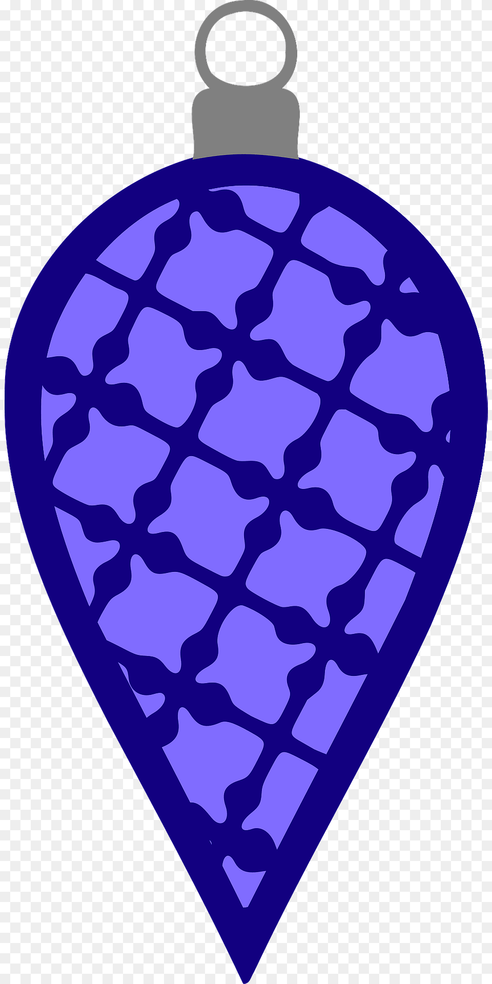 Simple Blue With Crosshatch Pattern Christmas Bulb Clipart, Clothing, Swimwear, Home Decor, Accessories Free Transparent Png