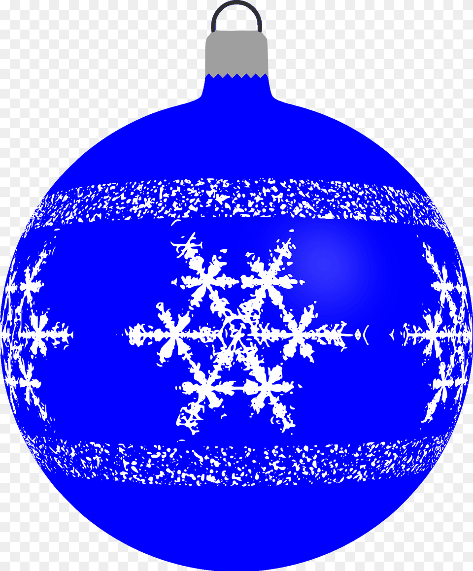 Simple Blue With Snowflake Pattern Christmas Ornament Clipart, Lighting, Nature, Outdoors, Astronomy Free Png
