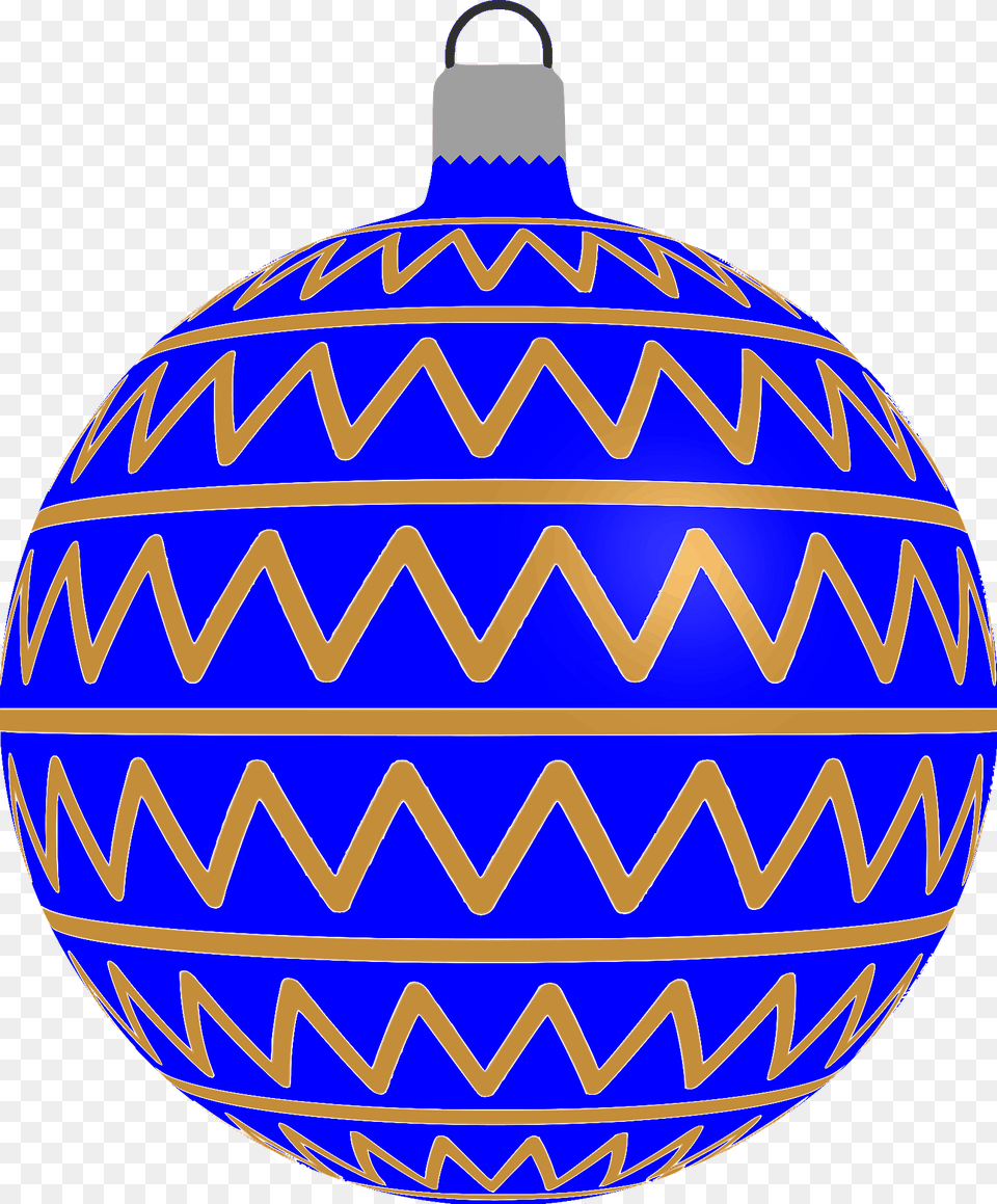 Simple Blue With Zigzag Pattern Christmas Ornament Clipart, Lamp Free Png Download