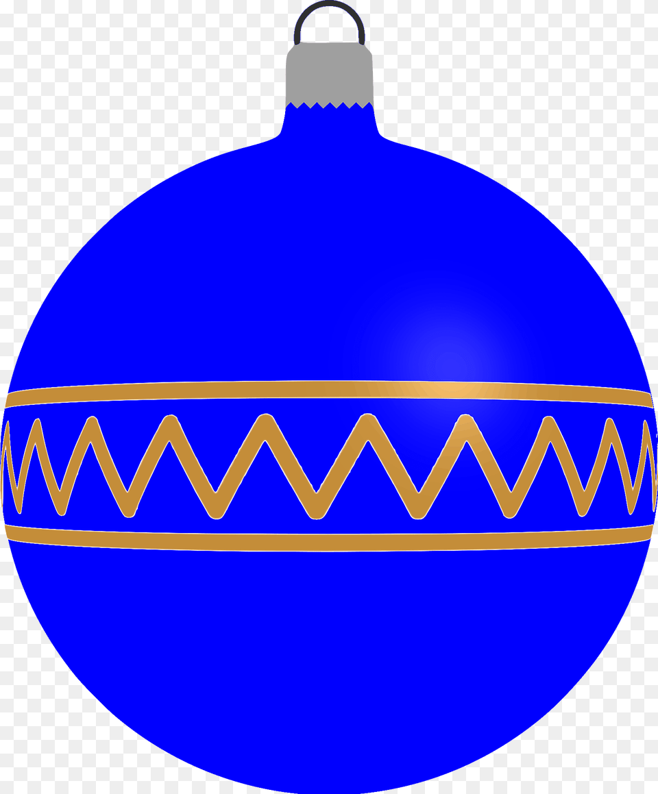 Simple Blue With Zigzag Pattern Christmas Ornament Clipart, Sphere, Lighting Png Image