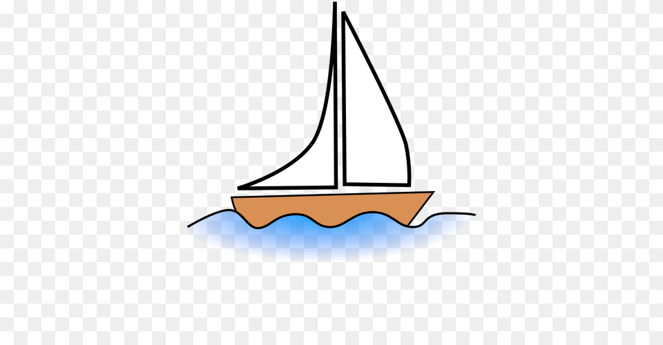 Simple Boat Vector Drawing, Sailboat, Transportation, Vehicle, Yacht Free Png