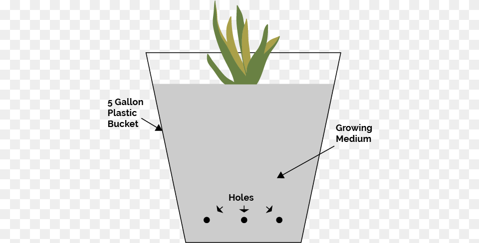 Simple Bucket Hydroponic System Hydroponics, Jar, Plant, Planter, Potted Plant Free Transparent Png