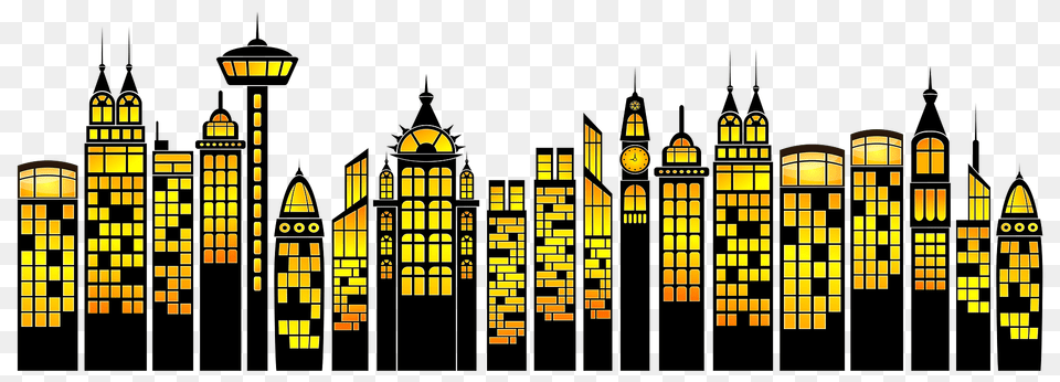 Simple Buildings Clipart, City, Urban, Art Png Image