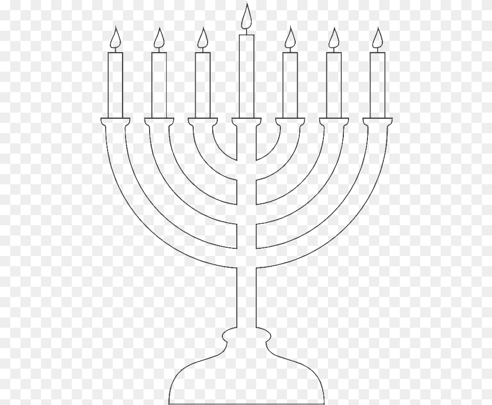Simple Candles Of Menorah Coloring Pages Candle, Festival, Hanukkah Menorah Png