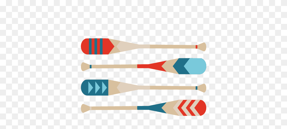 Simple Canoe Clipart Clip Art Of Kayak Or Canoe With Paddle, Oars Free Png