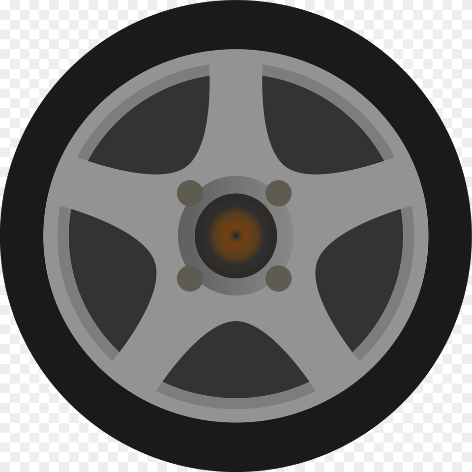 Simple Car Wheeltire Side View Clipart, Alloy Wheel, Vehicle, Transportation, Tire Free Png Download